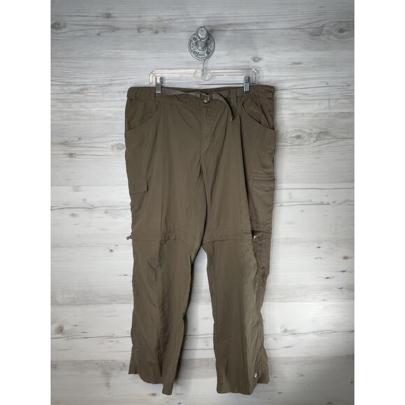 Columbia Pants Mens 38x30 Olive Nylon Hiking Cargo Quick Dry Belted Tech AM8619 - Picture 1 of 11